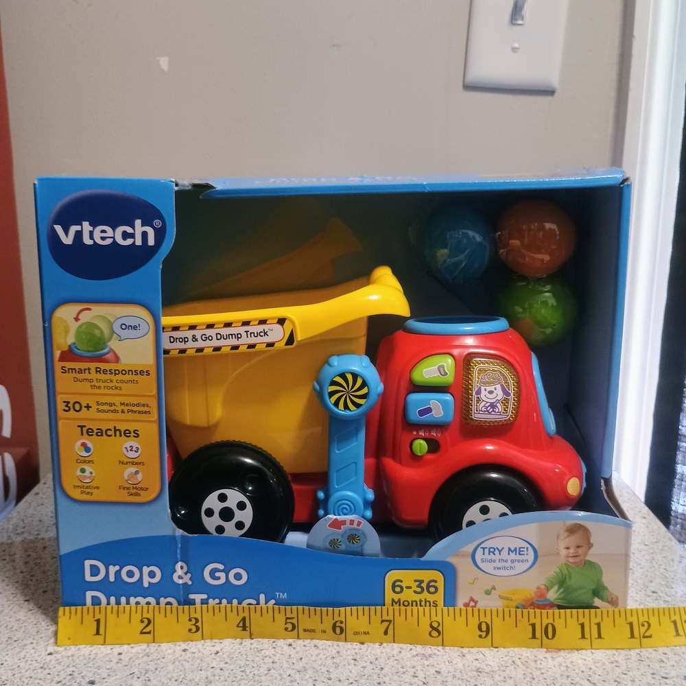 VTech Drop & Go Dump Truck - Red, Yellow, Blue